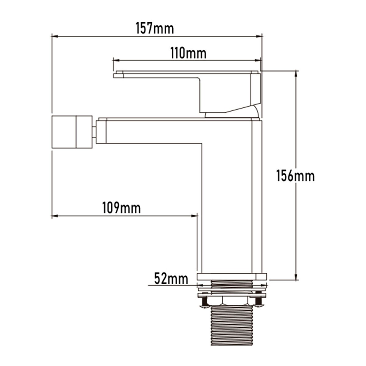 Grifo Monomando de Bidé AYangtsé Cromo-2