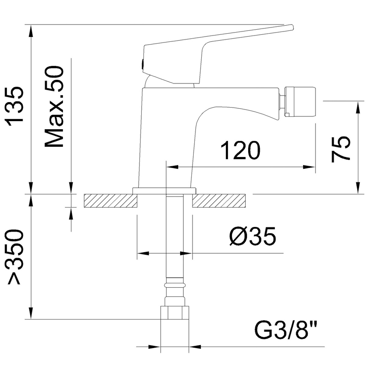 Torneira Misturadora de Bidé Vogue Xtreme - 75 mm Cromado-5