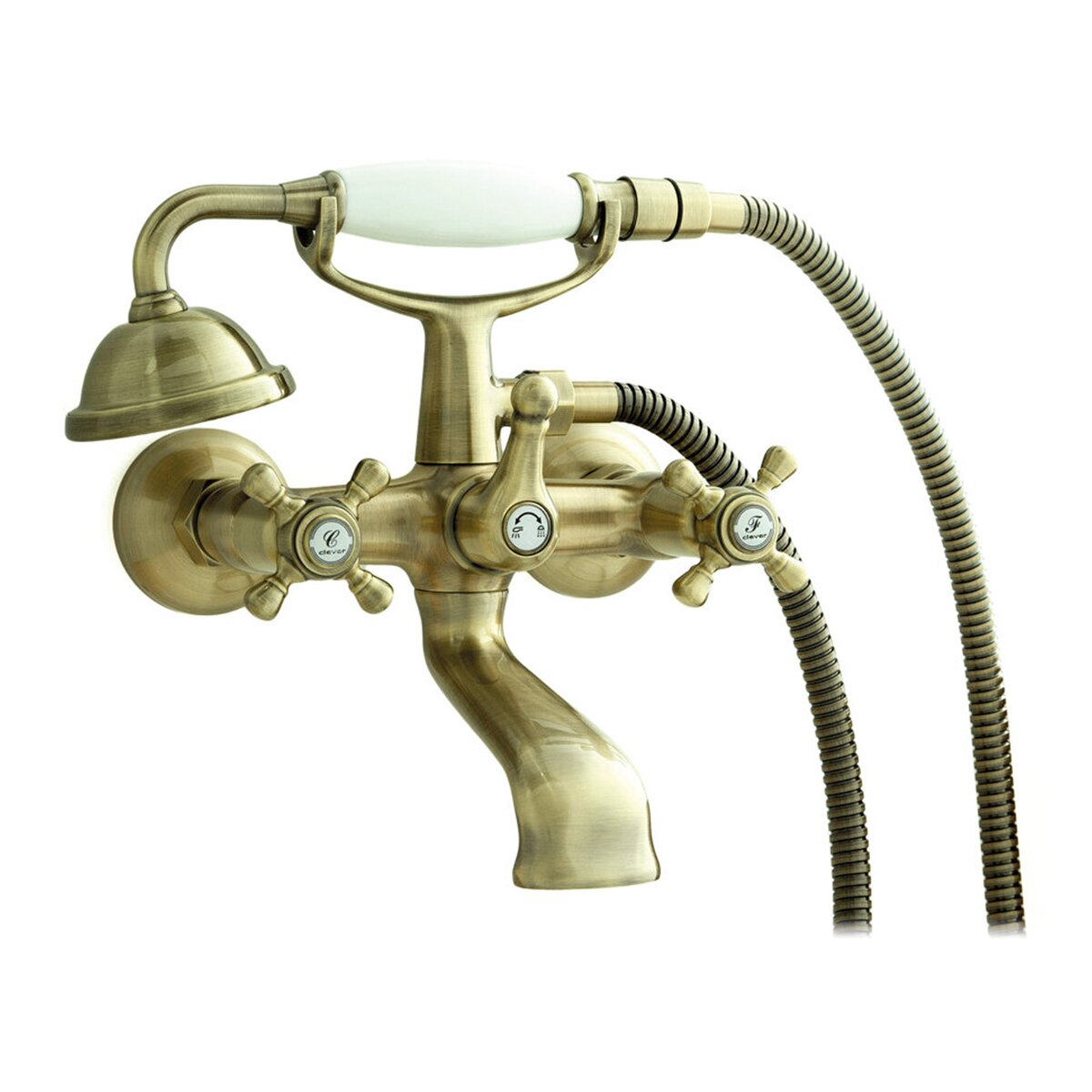 Grifo bimando de Baño + Ducha With2 Antígona Bronce Bronce-1