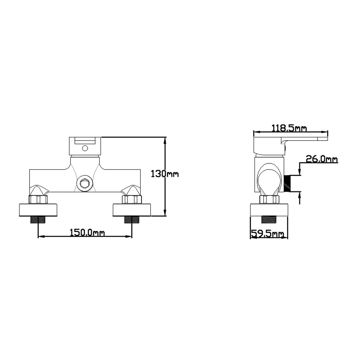 Grifo Monomando de Ducha Ganges Cromo-2