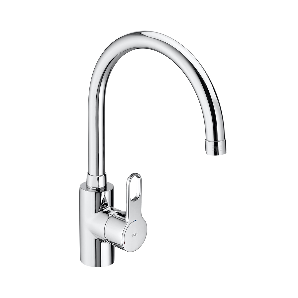 Grifo monomando de fregadero caño alto curvo Atis Cromo-1