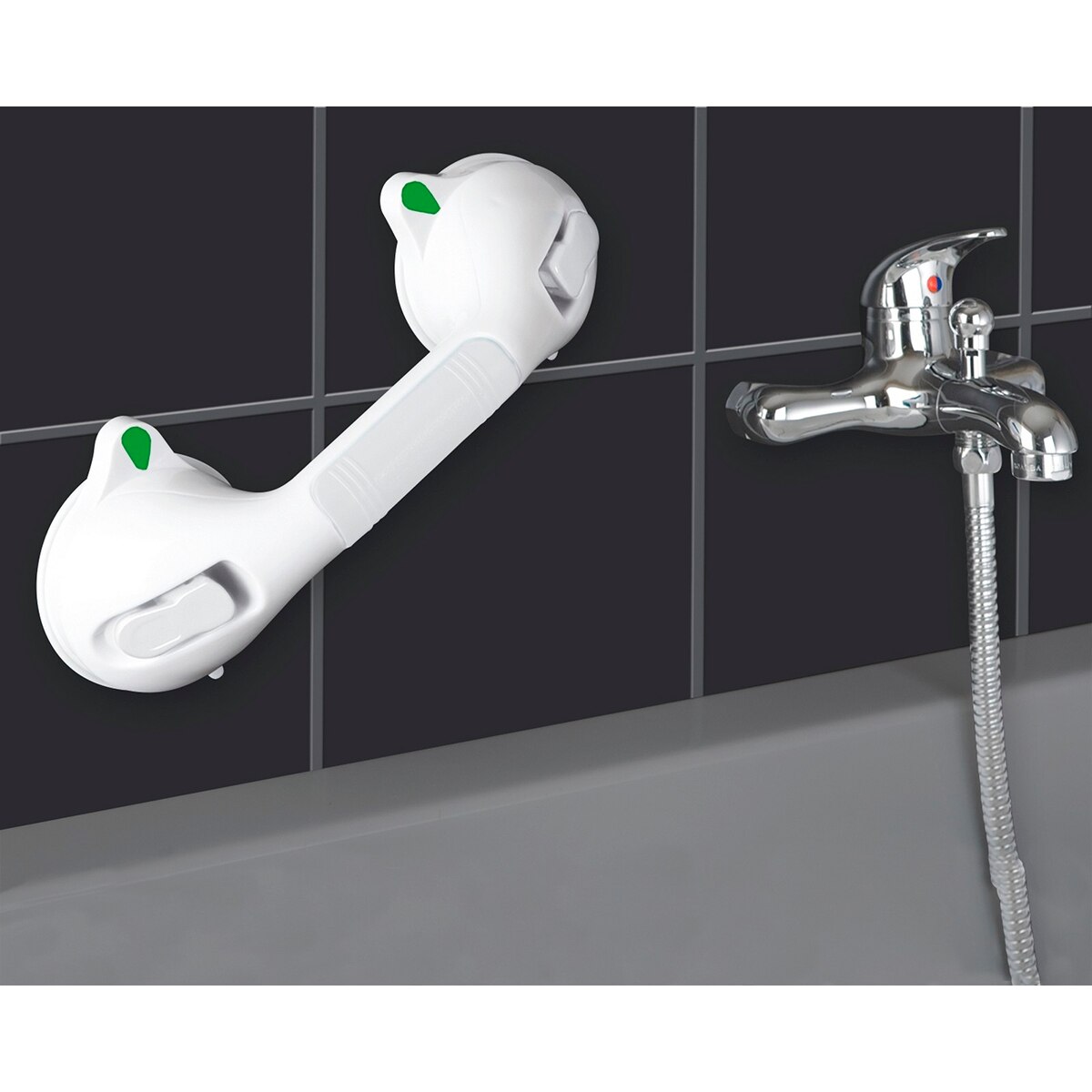 Asidero De Baño Ventosa Secura 29 cm Blanco-3