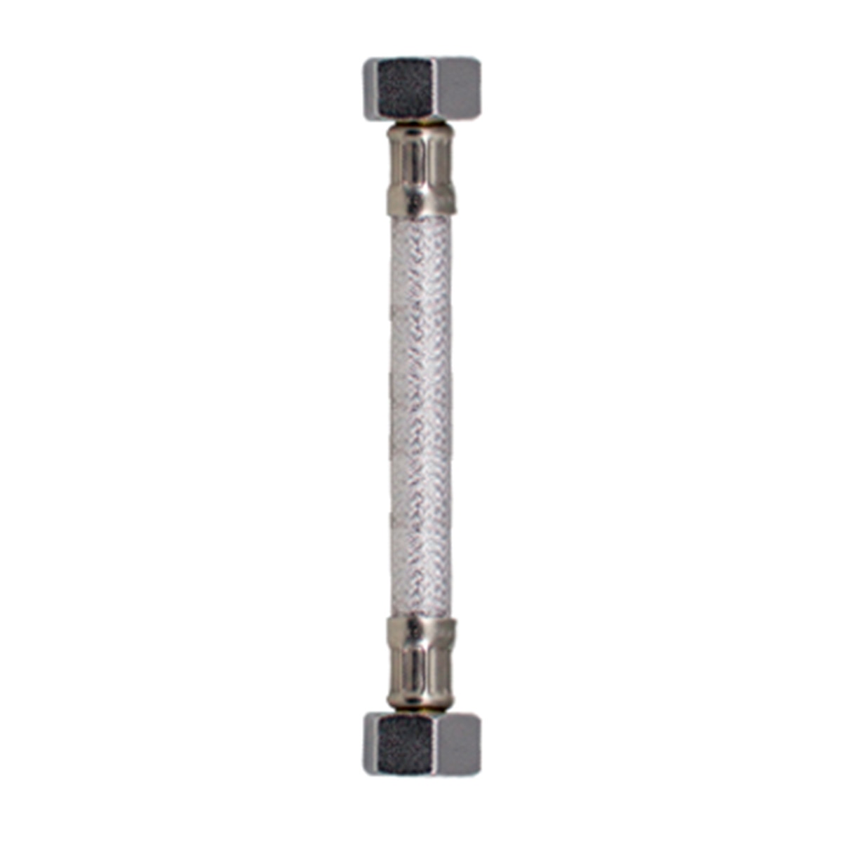 Latiguillo WC 25 cm / Roscas 3/8'' Plata-1