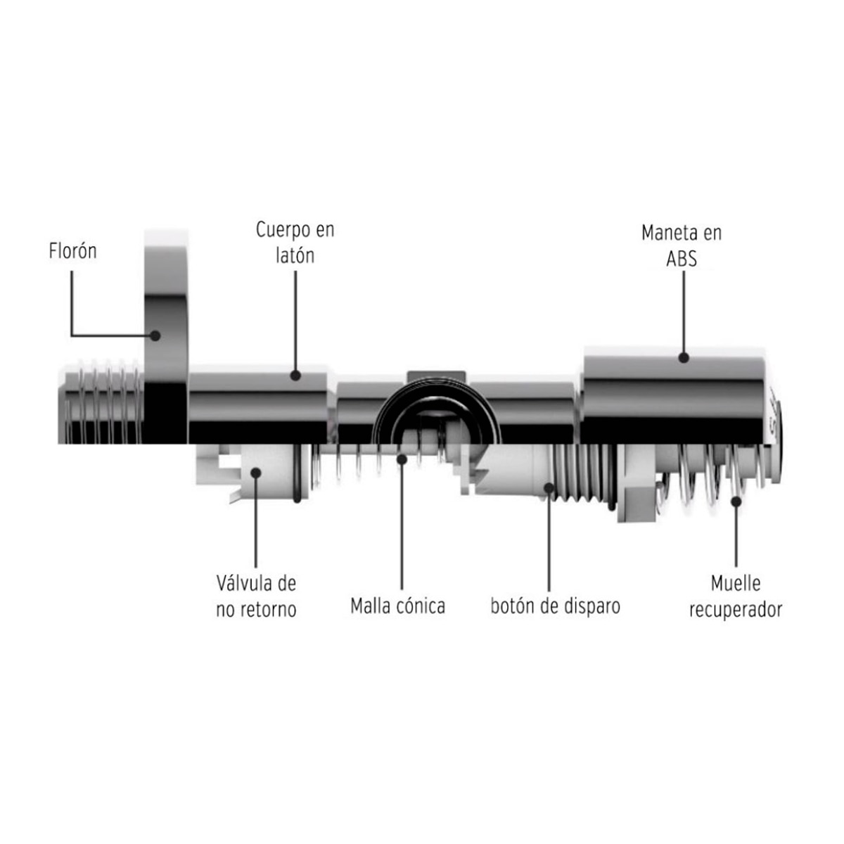 Passador Push - 1/2" - 3/8" Cromado-3