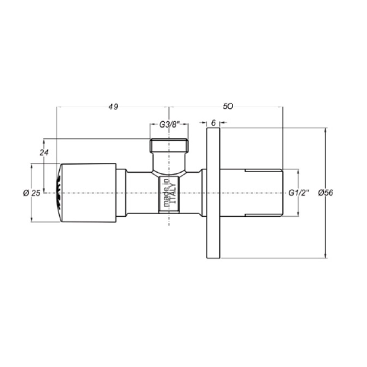 Passador Push - 1/2" - 3/8" Cromado-4