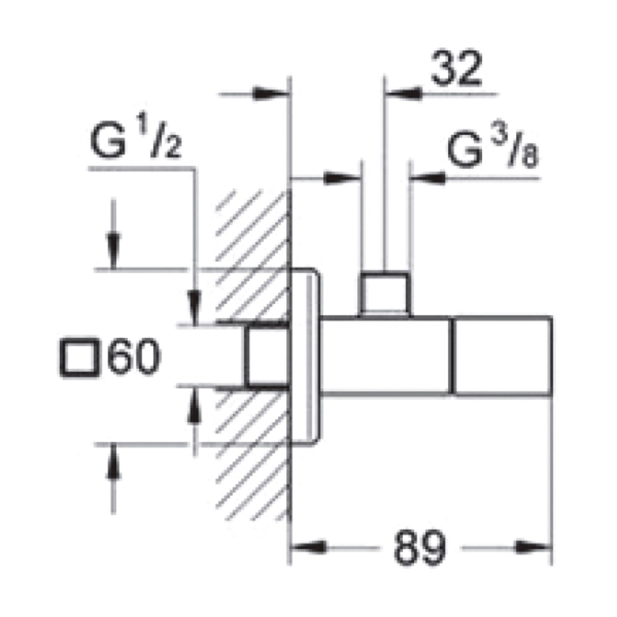 Passador Cúbico - 1/2" - 3/8" Branco-2