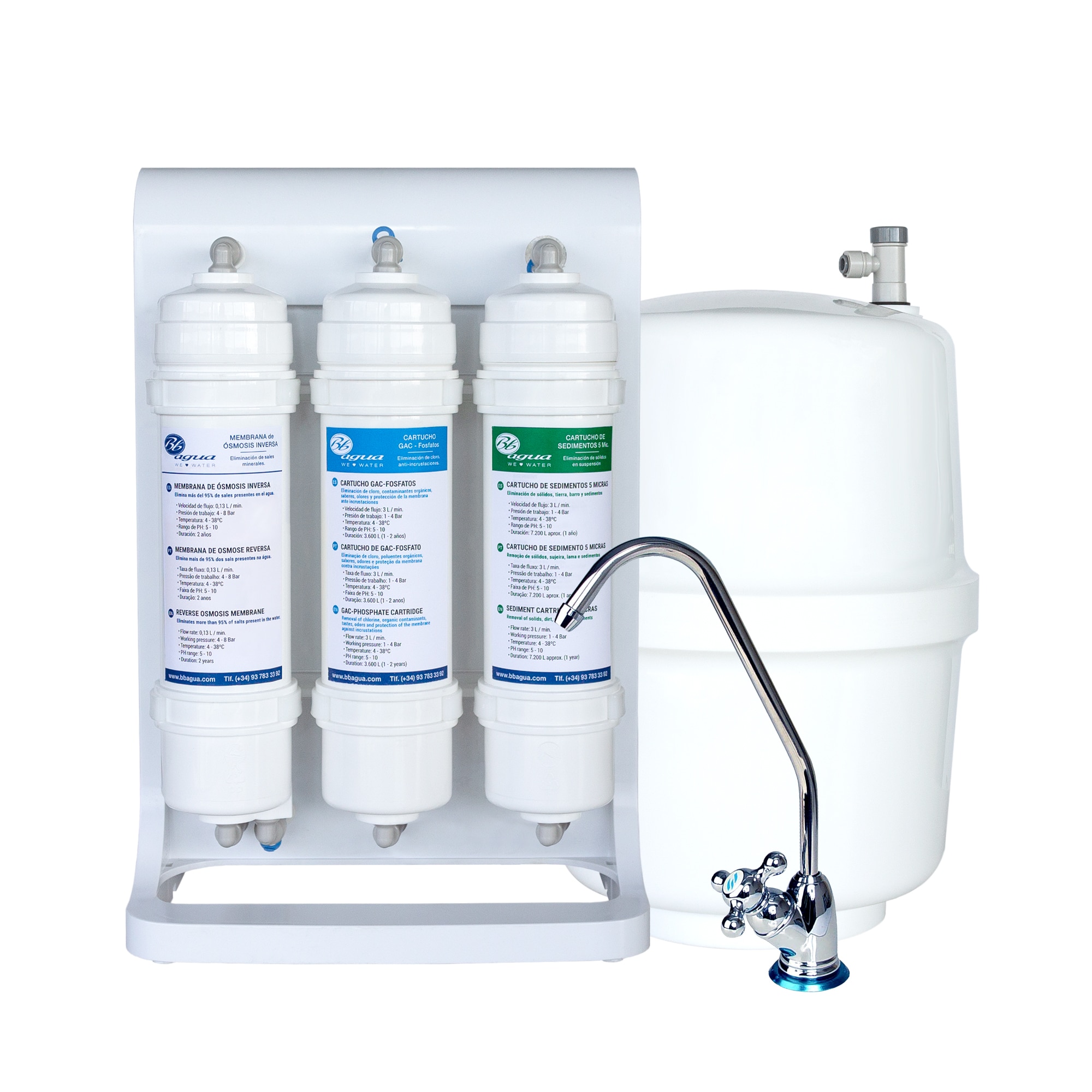 Imagem 0 de Equipamento de Osmose Inversa 4 Etapas Efficient com Bomba