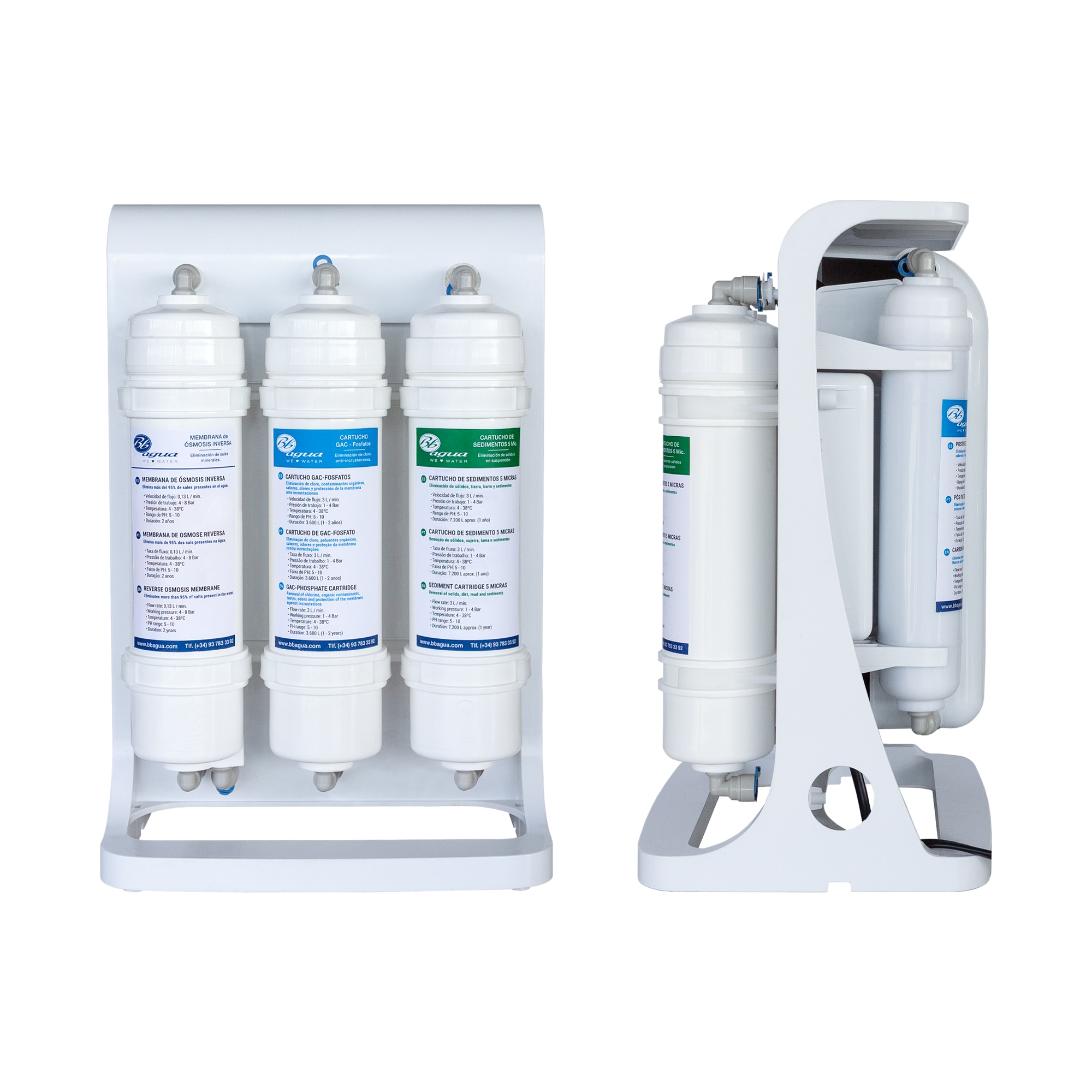 Equipo de Ósmosis Inversa 4 etapas Efficient con Bomba Acero Inox-2