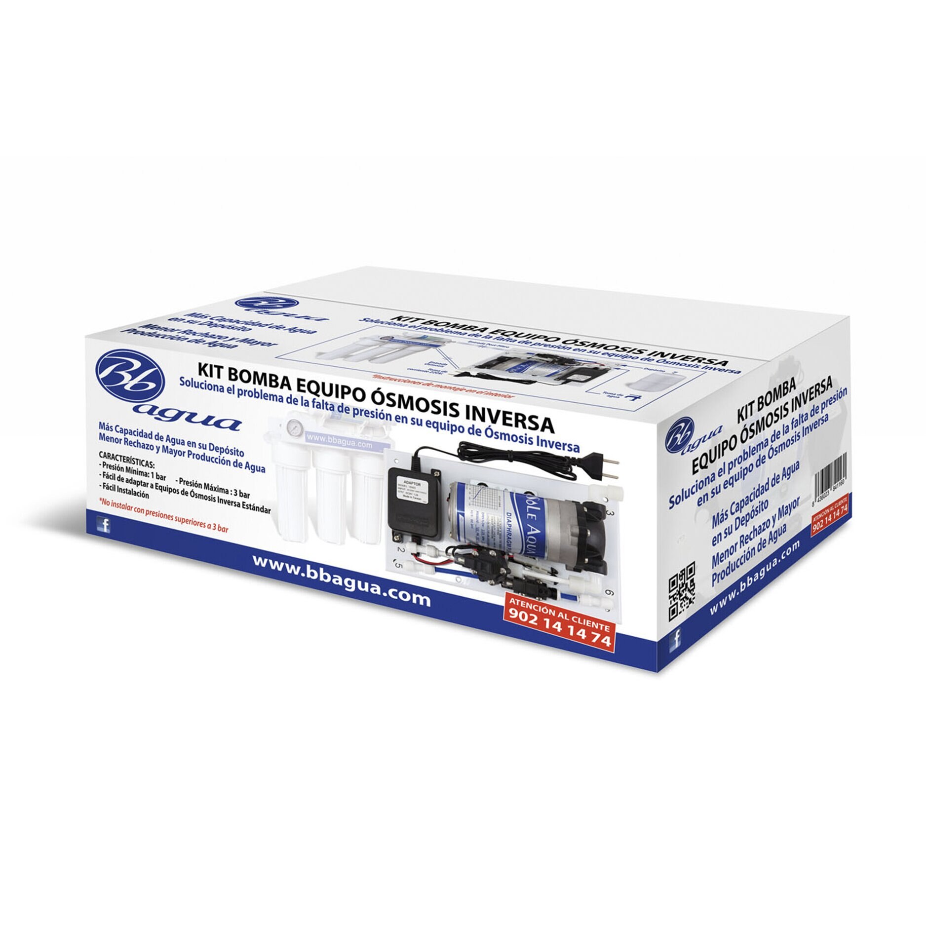 Kit Bomba para Equipo de Ósmosis Inversa Blanco-6