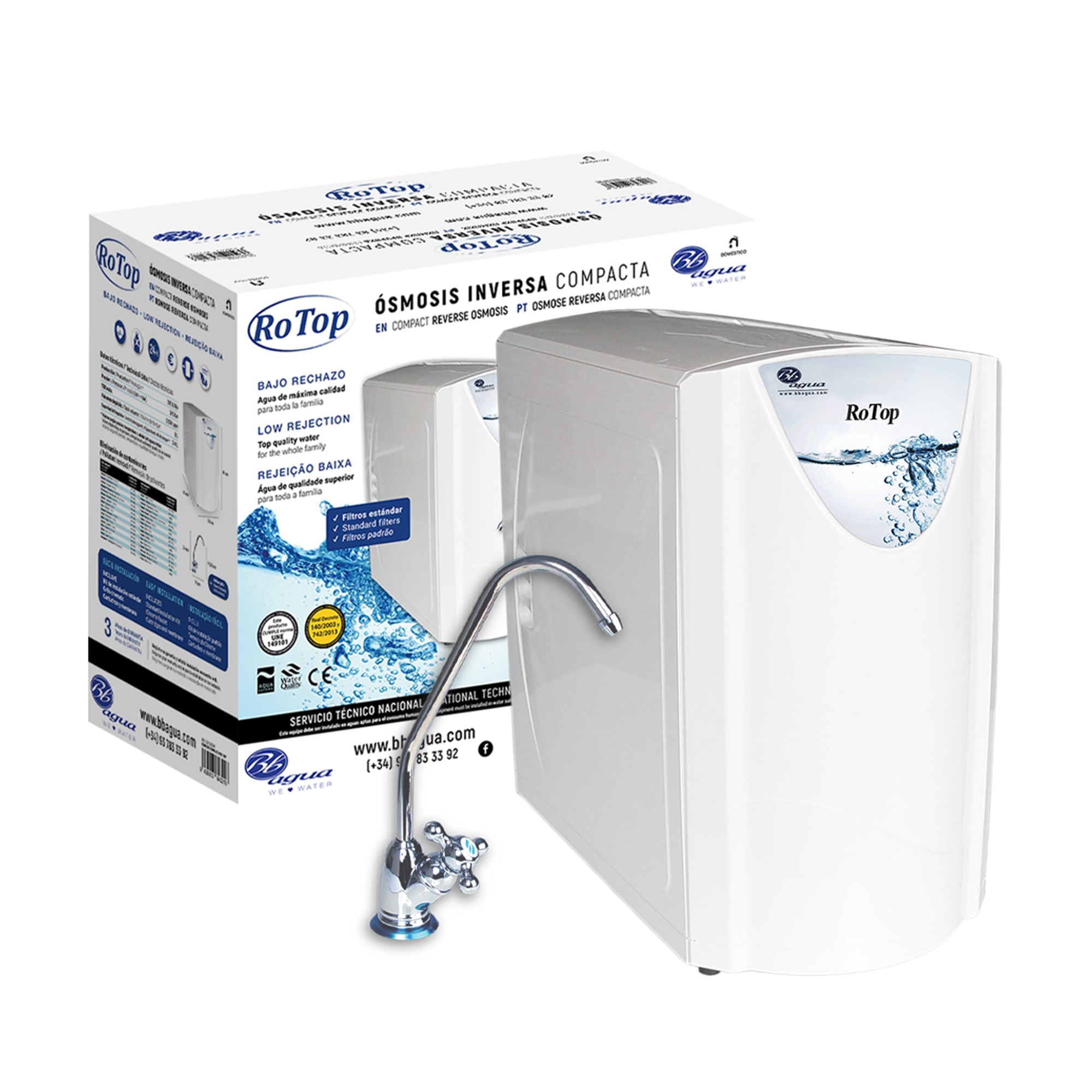 Equipo de Ósmosis Inversa Compacto RoTop Blanco-7