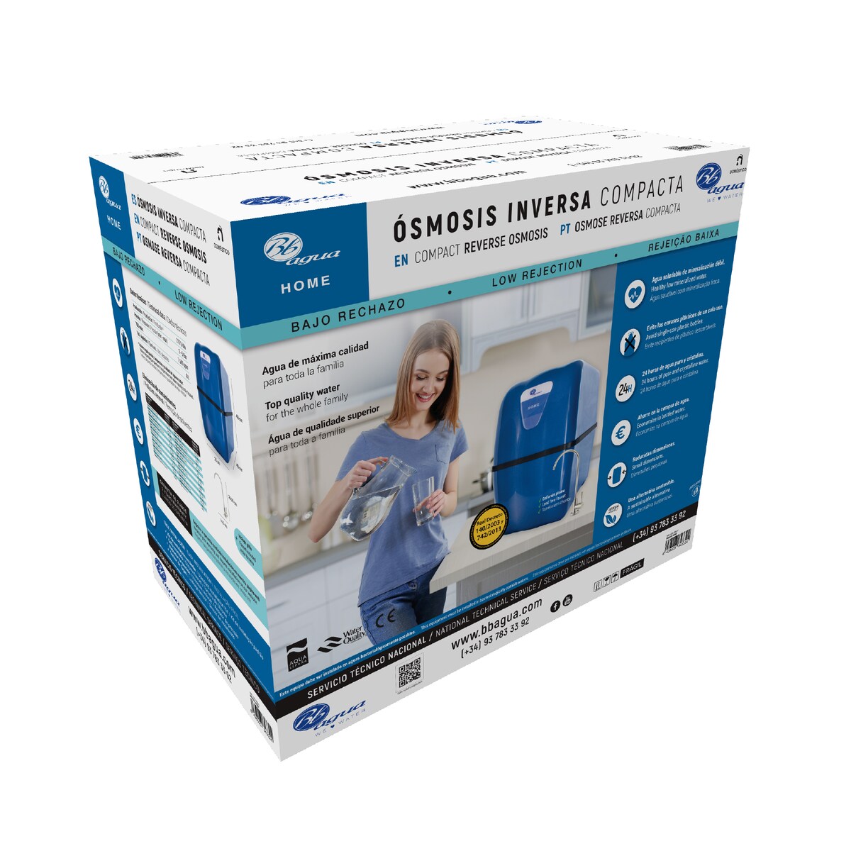 Equipamento de Osmose Inversa Compacto 5 Etapas Azul-5