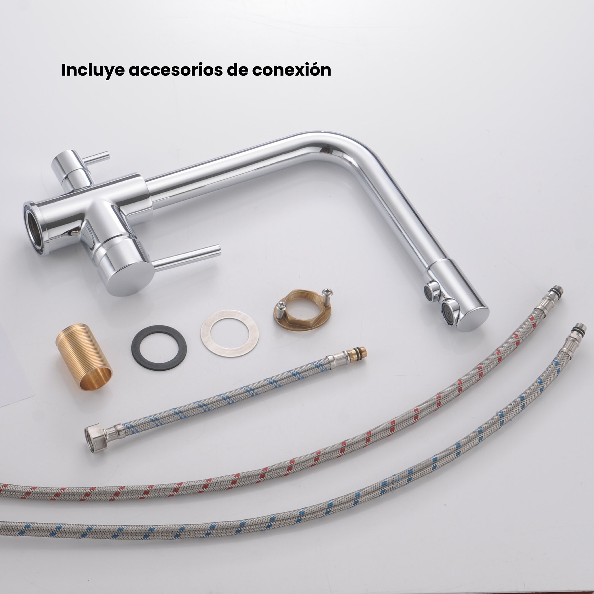 Grifo 3 Vías Classic con Mezclador Ósmosis Grupagua Acero Inox-5