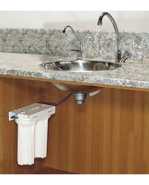 Filtro Agua Doble bajo Fregadero Filter-Fresh Blanco / Acero Inox-3