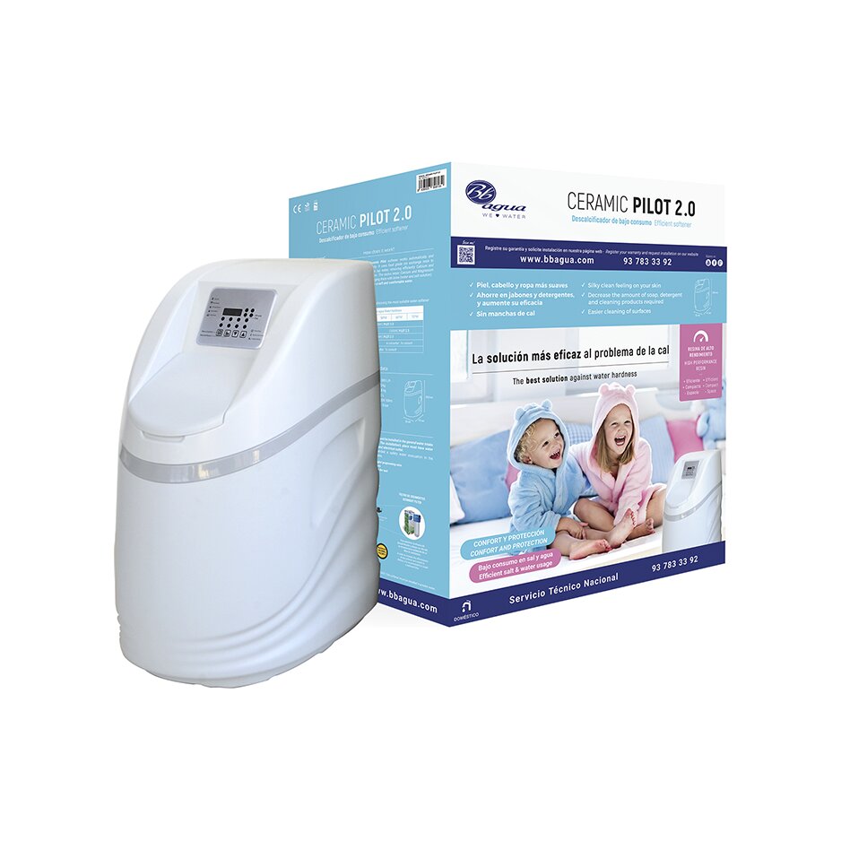 Descalcificador Agua Doméstico Ceramic Pilot 2.0 Blanco-3