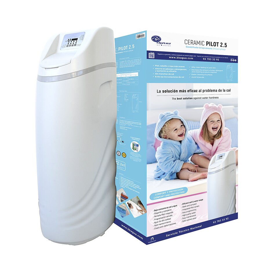 Descalcificador Agua Doméstico Ceramic Pilot 2.5 Blanco-3