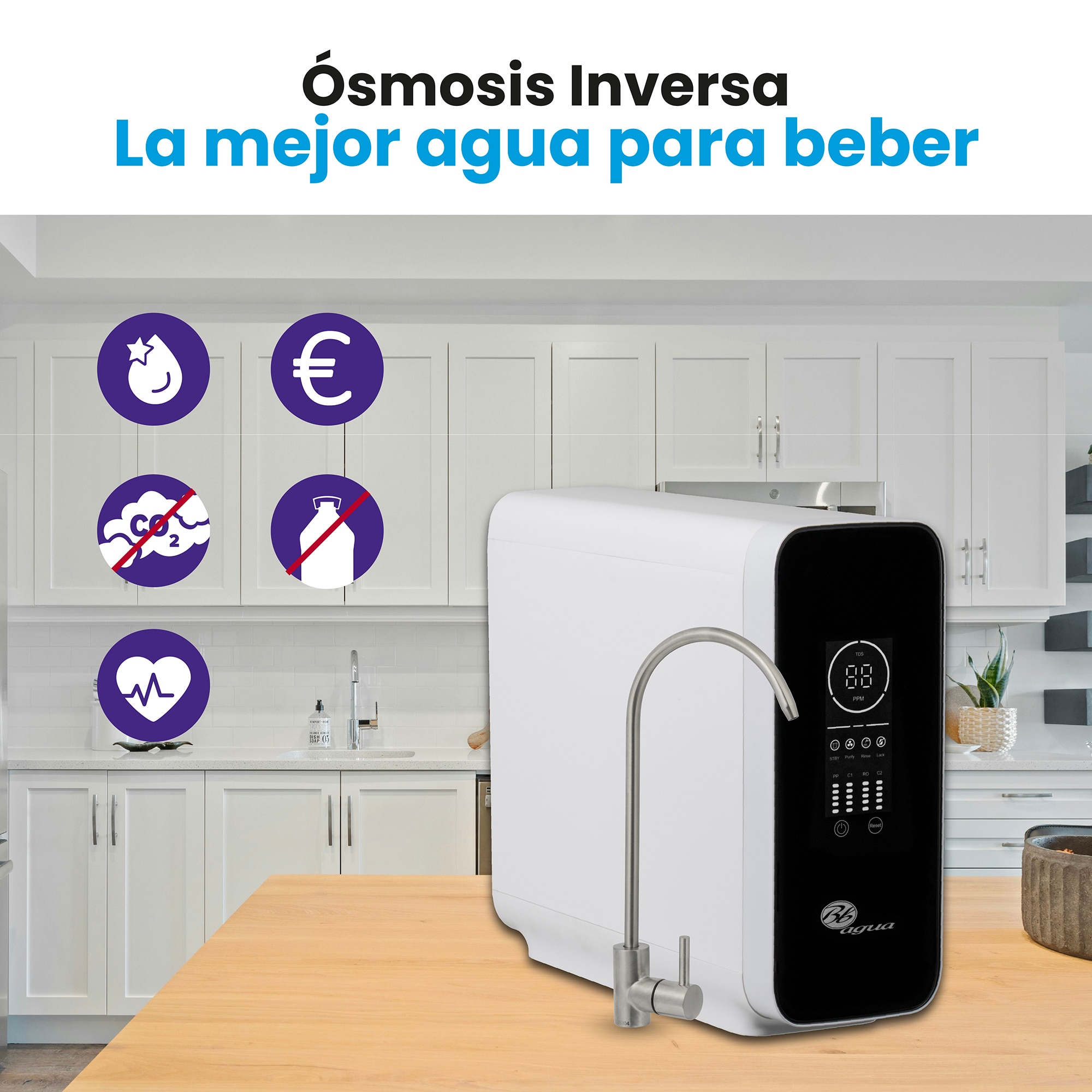 Equipo de Osmosis Inversa directa modelo GPD 1000 Blanco-4