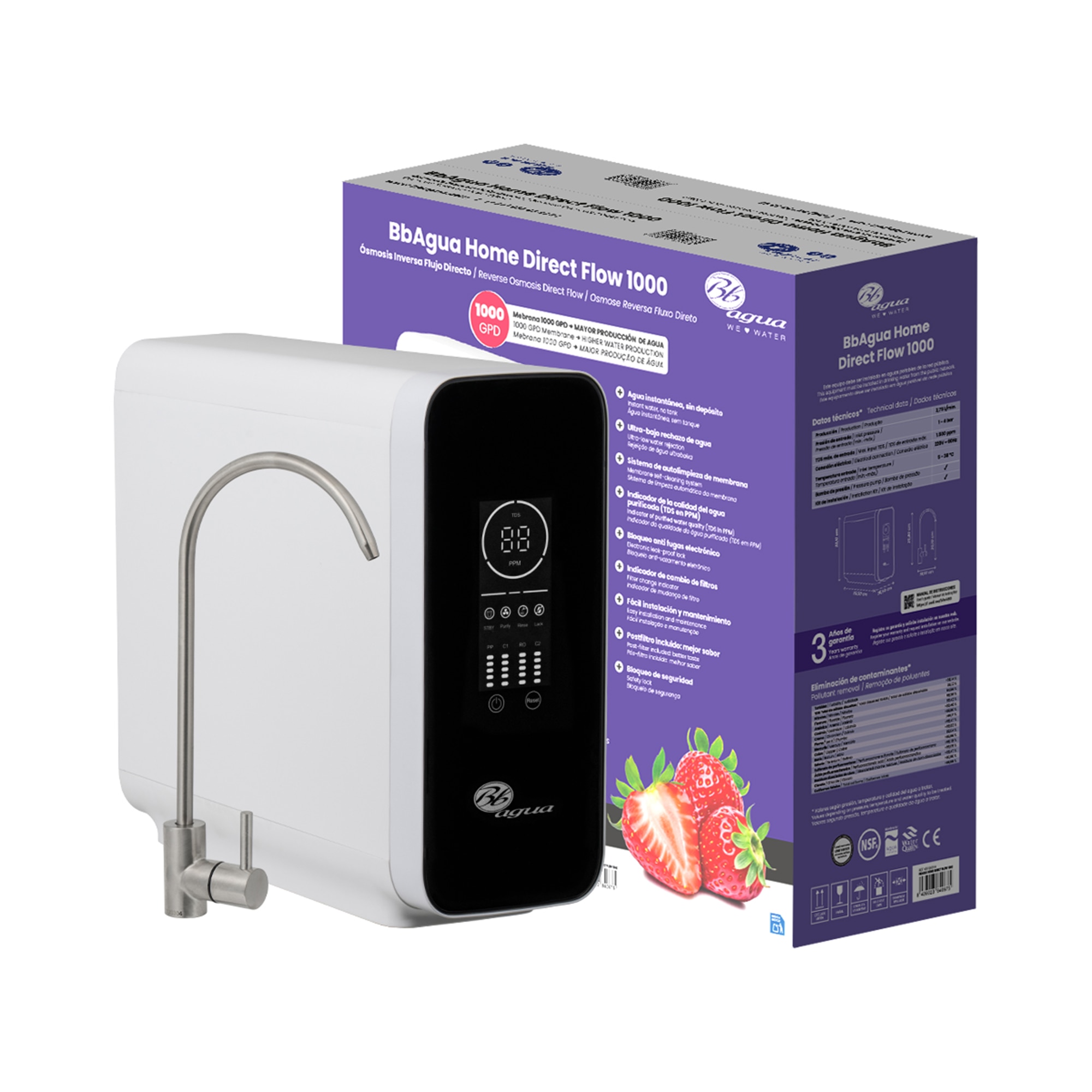 Equipo de Osmosis Inversa directa modelo GPD 1000 Blanco-7