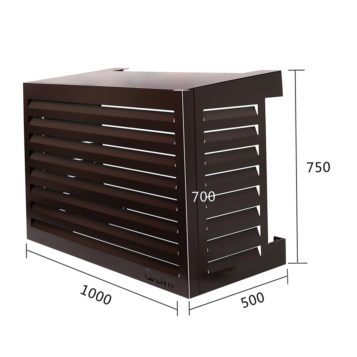 Imagen 3 de Carcasa para aire acondicionado Qventi 100 cm - Marrón Marrón