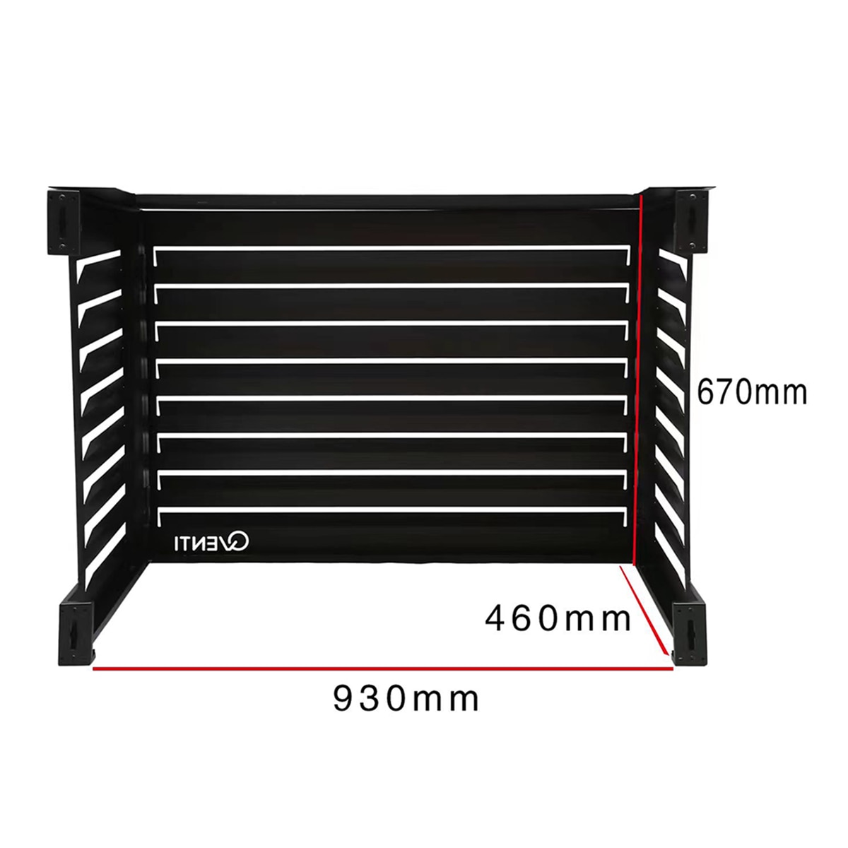 Carcasa para aire acondicionado Qventi 100 cm Negro-3