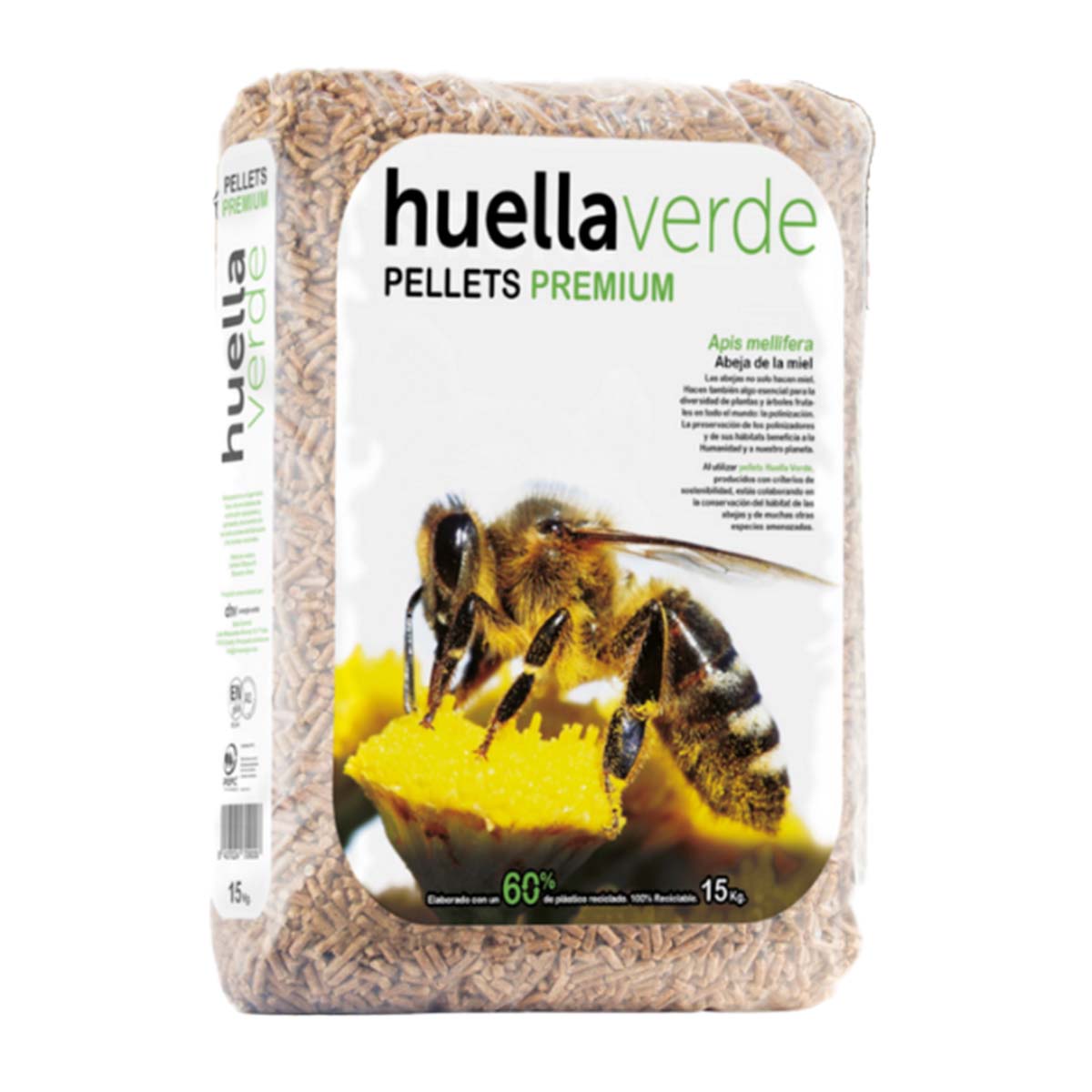 Palet Pellets de Madera Natural 77 Uds de 15 kg c/u 2