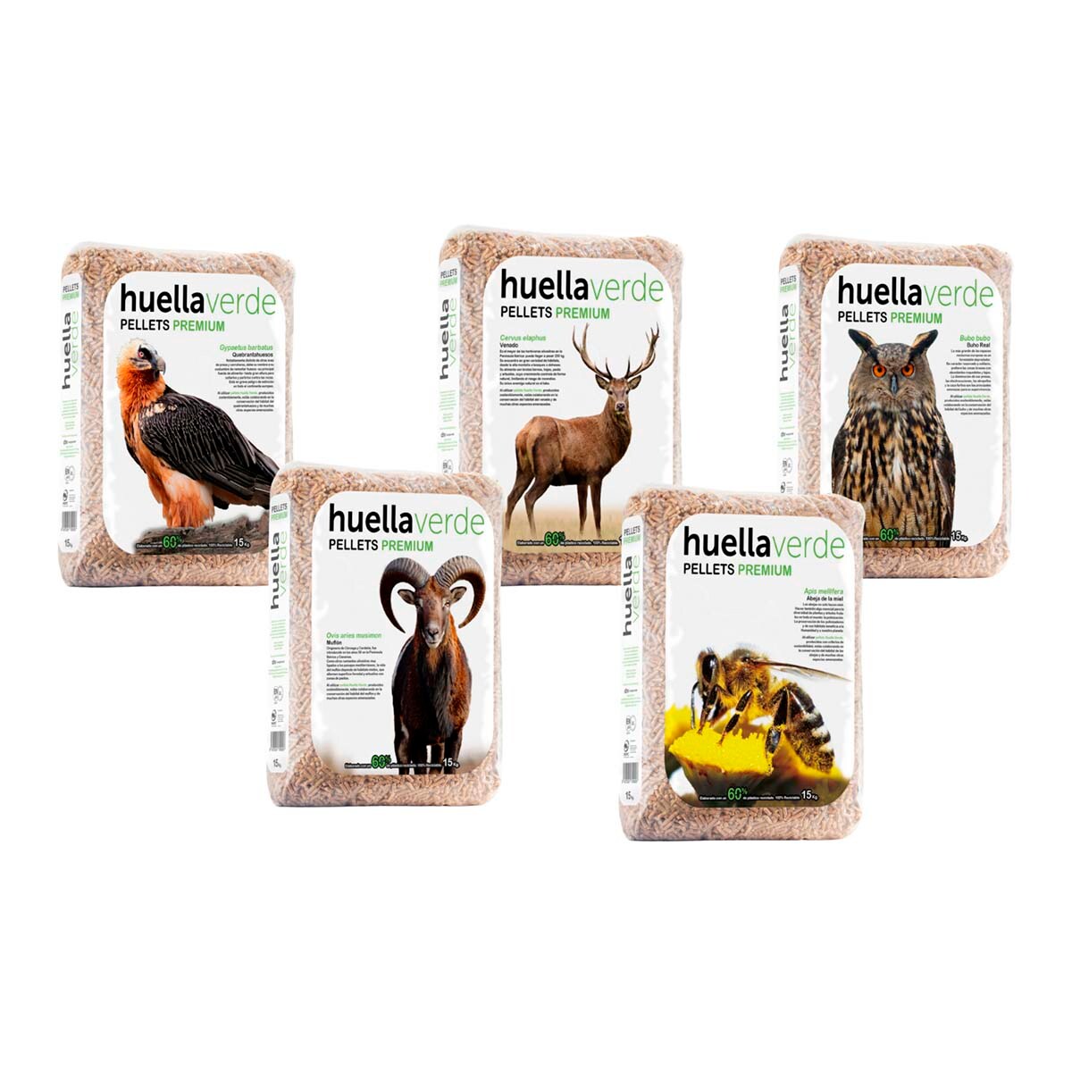 Palet Pellets de Madera Natural 77 Uds de 15 kg c/u 4