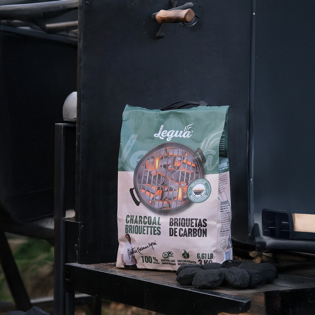 Briqueta de carbón FSC Mix Certificado 3 Kg Negro-3