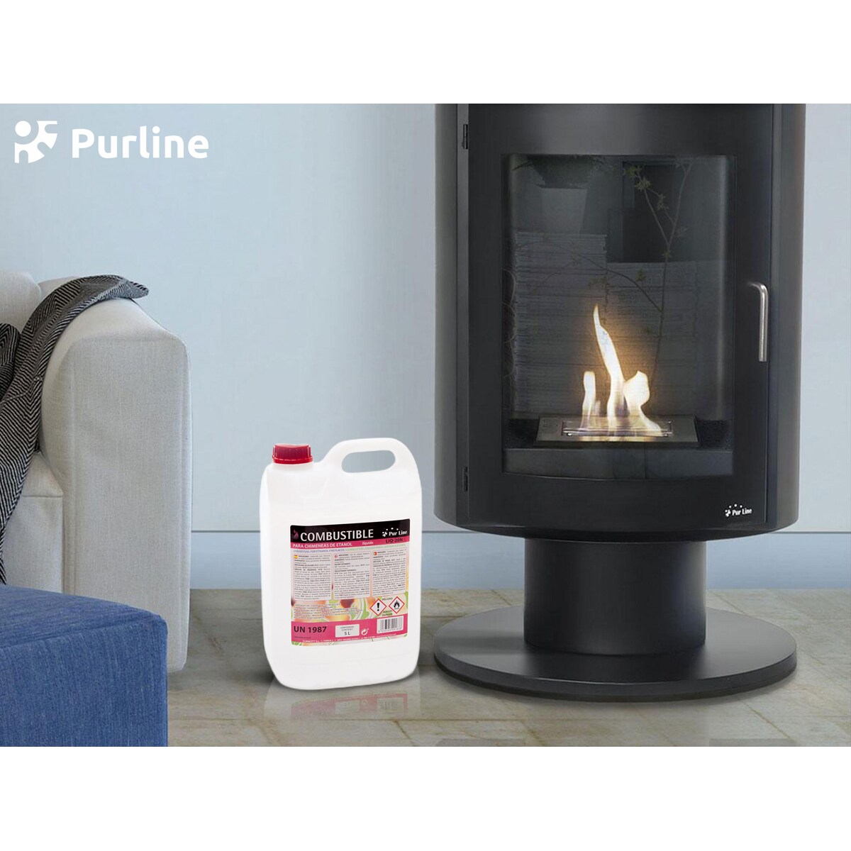 Garrafa Bioetanol Inodoro 5 l Incoloro-2