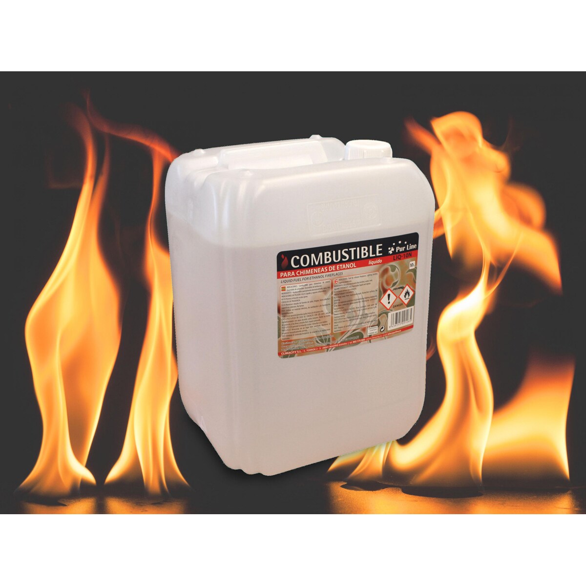 Garrafa Bioetanol Inodoro 10 l Incoloro-2