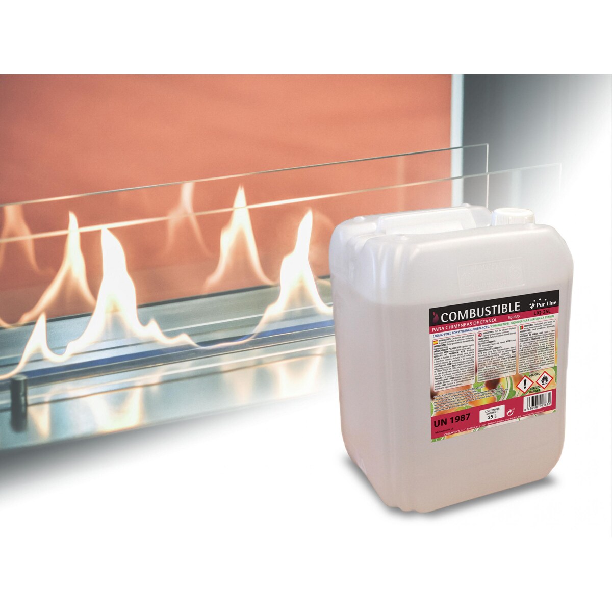 Garrafa Bioetanol Inodoro 20 l Incoloro-2