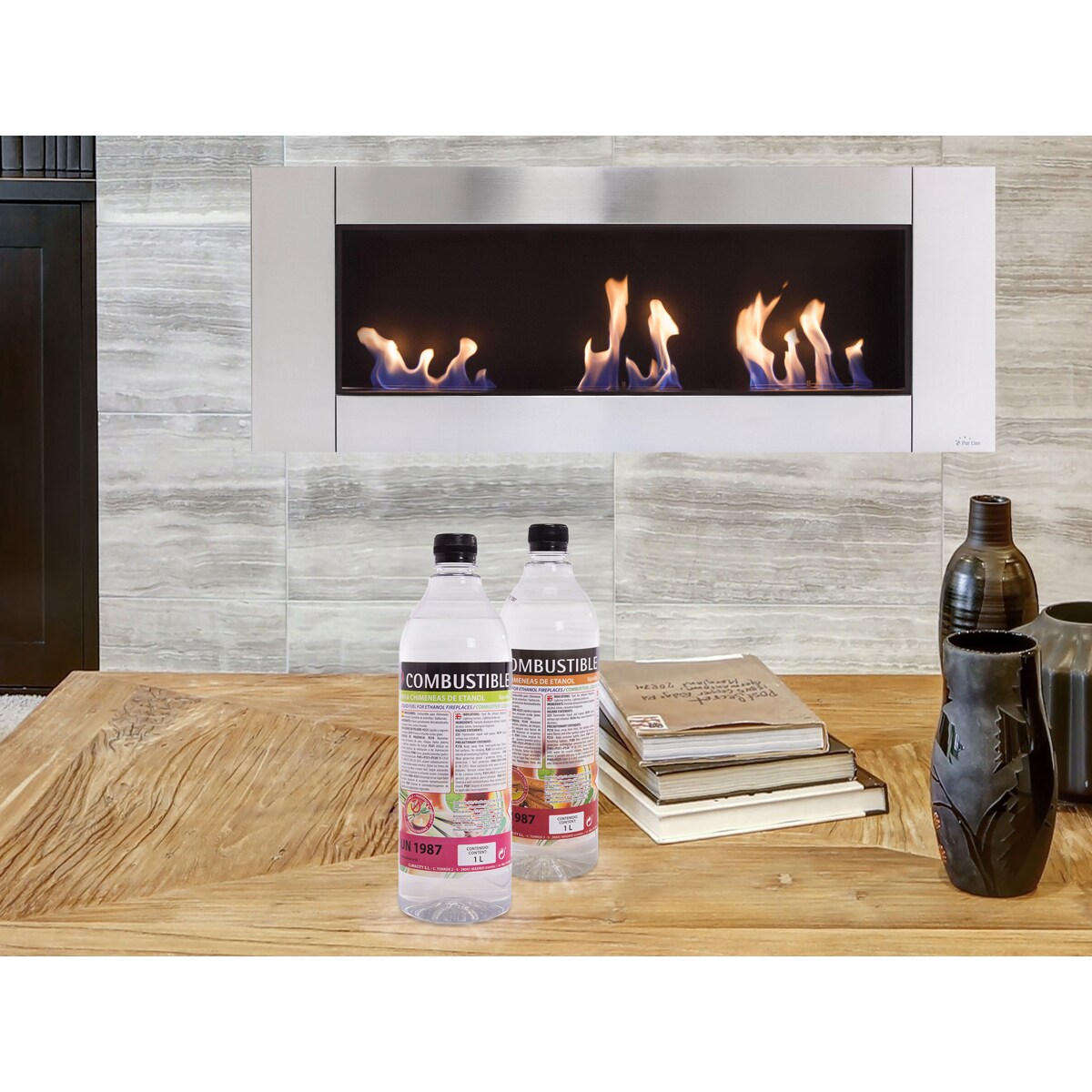 Botella Bioetanol Inodoro 1 l Incoloro-2