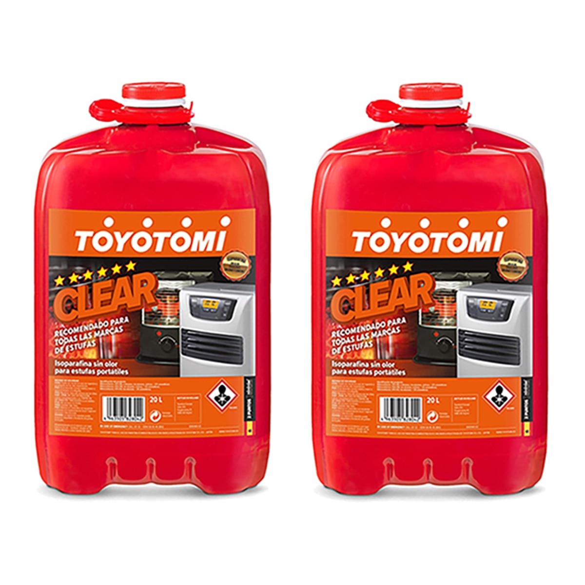 Imagen 0 de Pack 2 Bidones Parafina Toyotomi Clear 20 l