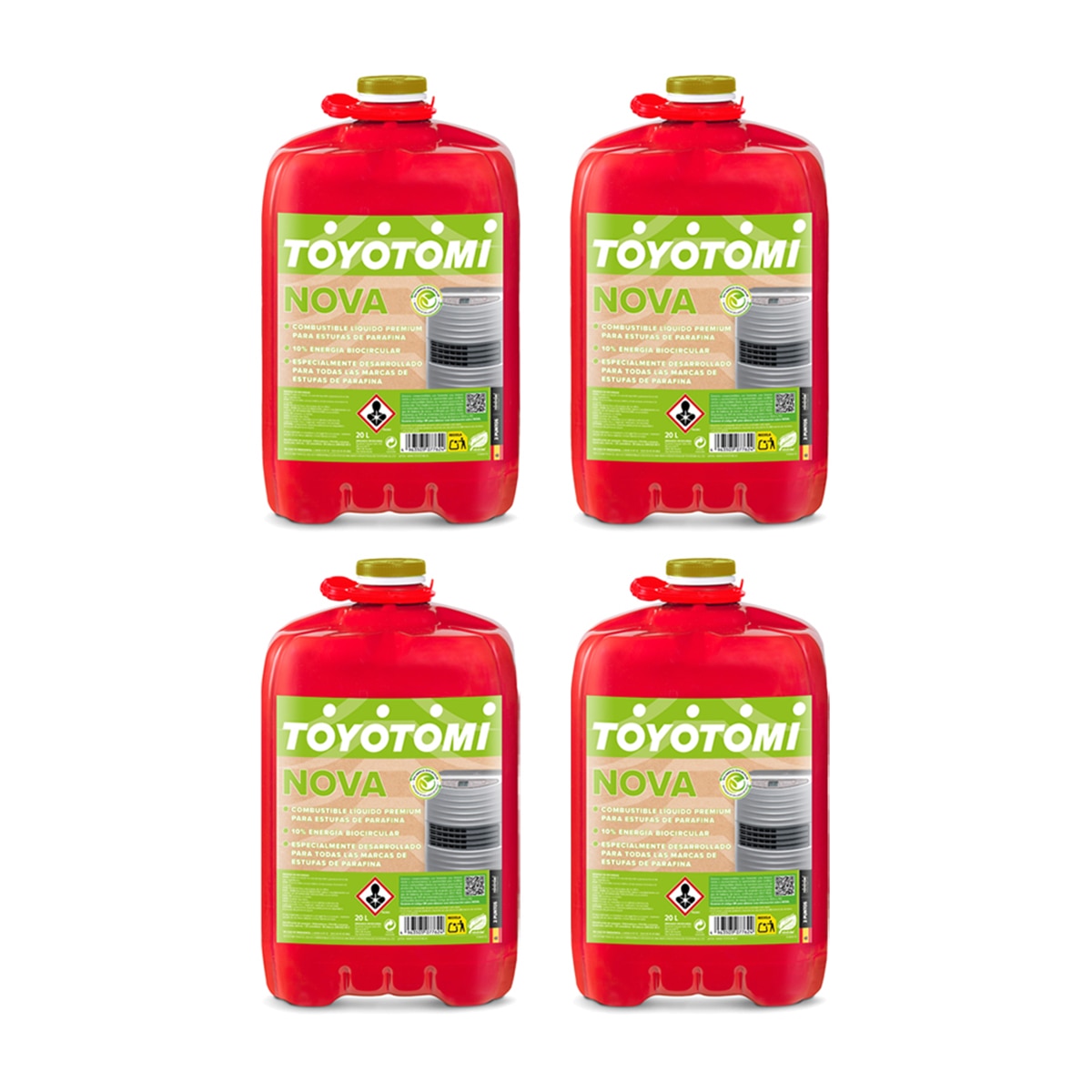 Imagen 0 de Pack 4 Bidones Parafina Toyotomi Nova 20 l