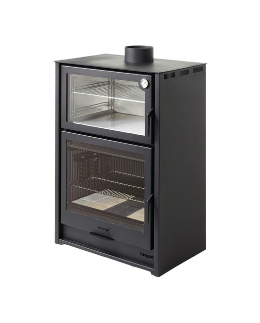 Estufa Leña con Horno Arce Negro-1