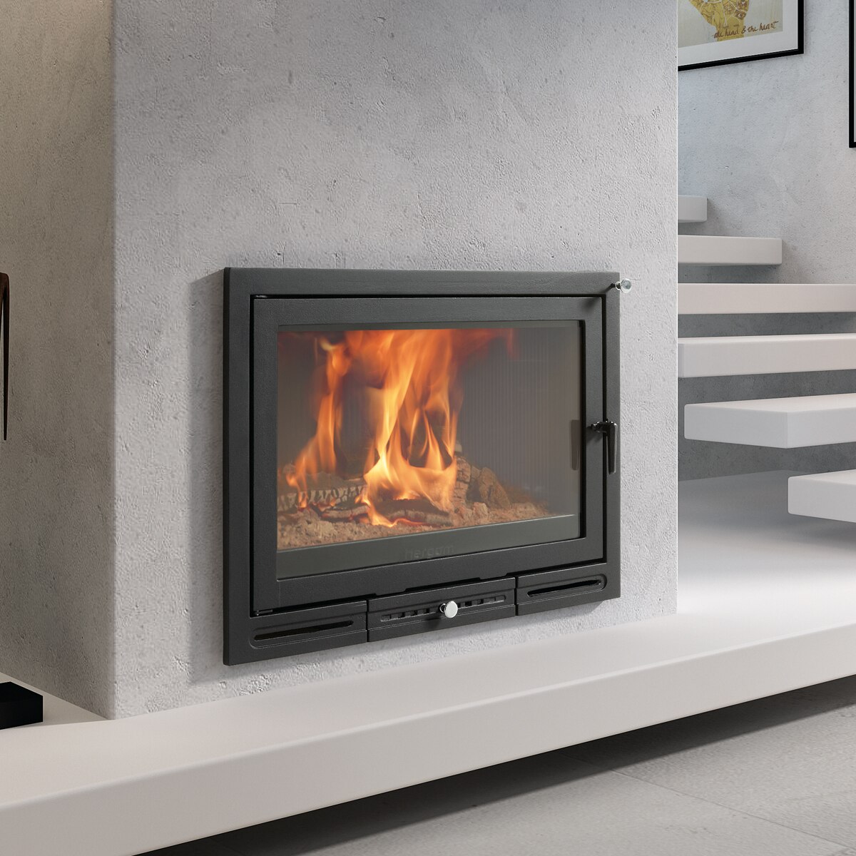 Hogar Insertable Leña HGB-70 11 kW Negro-2