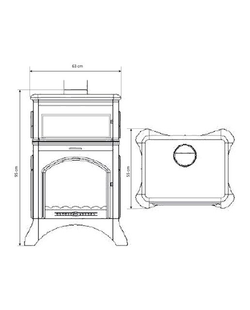 ESTUFA LEÑA FUNDICION HORNO Preto-2