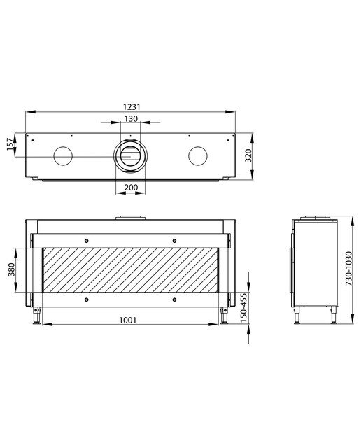 Hogar Gas Propano MG-100/38 DQ Madera-3