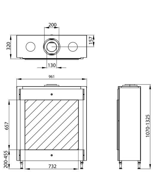 Hogar Gas Propano MG-73/66 DQ Madera-3