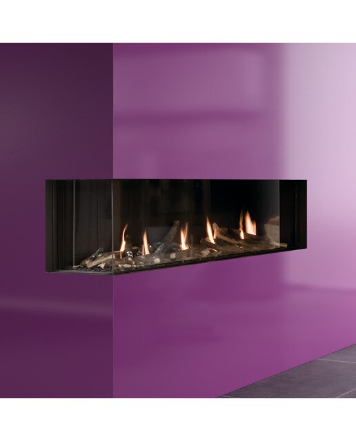 Hogar Gas Propano MG-140/38 Cristal Lateral Izquierdo Madera-2