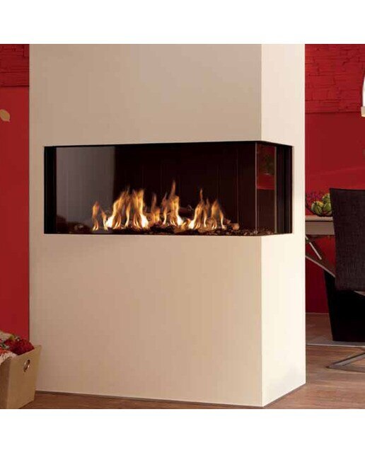 Hogar Gas Propano MG-100/38 Cristal Lateral Derecho Madera-2