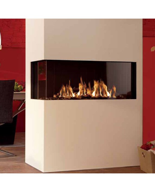 Hogar Gas Propano MG-100/38 Cristal Lateral Izquierdo Madera-2
