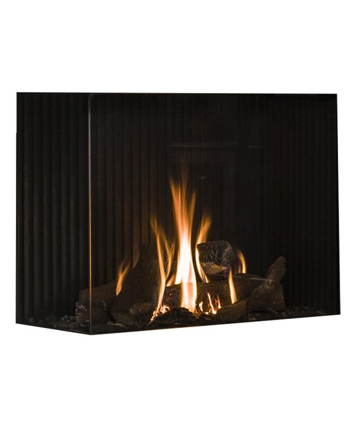Hogar Gas Natural MG-83/60 Cristal Lateral Izquierdo Madera-1