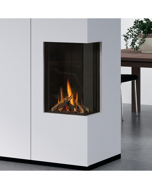 Hogar Gas Propano MG-38/63 Cristal Lateral Derecho Madera-2