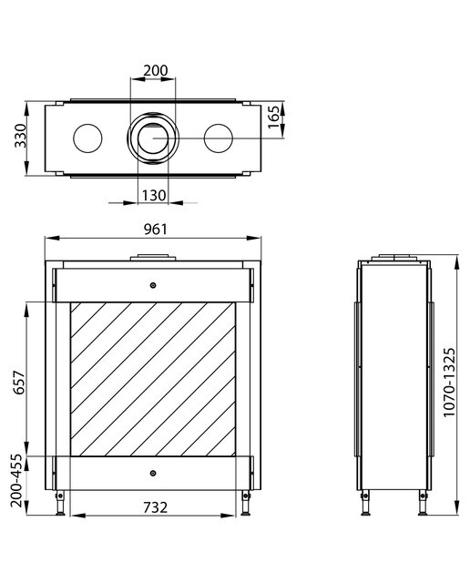 Hogar Gas Propano MG-73/65 Túnel DQ 2 Caras Cristal-4