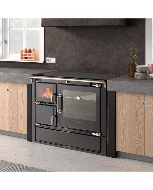 Cocina de Leña Eclecsys 100 Vitro Cromo Negro / Cromo-2