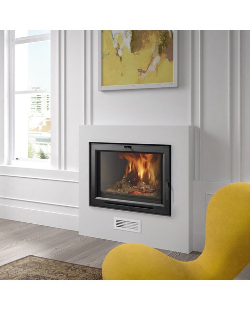 Lareira a Lenha Tipo Forja H03-80S com Turbo Convector Negro-2