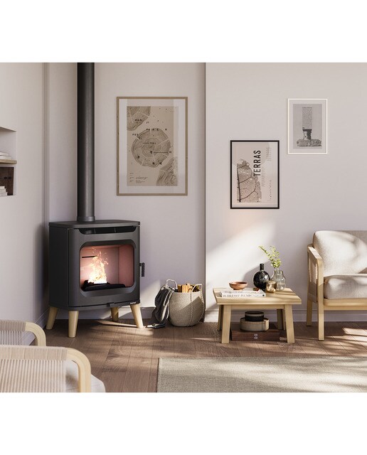 Estufa Leña Flos Wood Negro-4