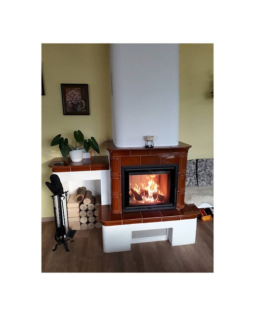 Chimenea Leña Heat F66/41 Slim Frontal Negro-3