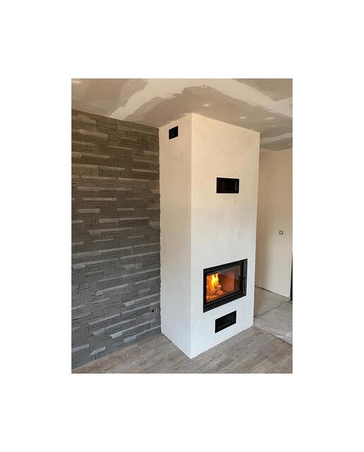 Chimenea Leña Heat F66/41 Slim Frontal Negro-6