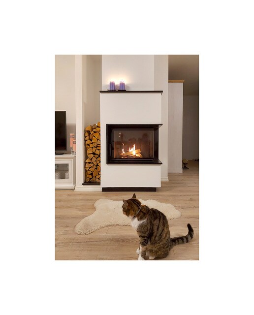 Chimenea Leña Heat F58/31 Esquinera Derecha Puerta Lateral Negro-5
