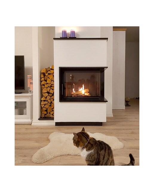 Chimenea Leña Heat 81/40 Esquinera Derecha Puerta Lateral Negro-3